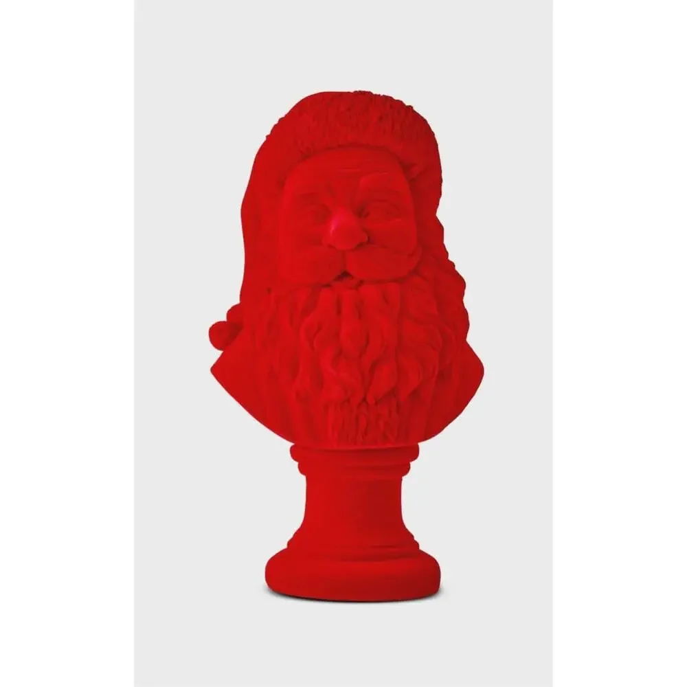 NEW! Christmas Red Flocked Santa Claus 8